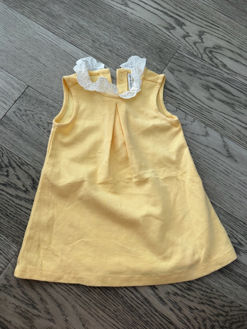 Janie and Jack Yellow Eyelet-Trim Casual Dress
